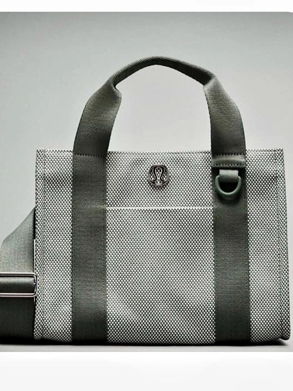 Lululemon Two Tone Canvas Mini Tote Bag 4.5L Grey Eucalyptus/Light Ivory